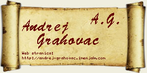 Andrej Grahovac vizit kartica